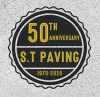 S.T. Paving Anniversary Logo
