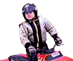 Image of young Brad on Motorcycle