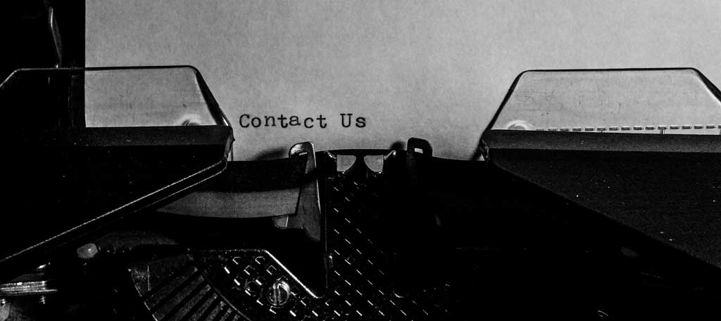 Typewriter Contact Us Image